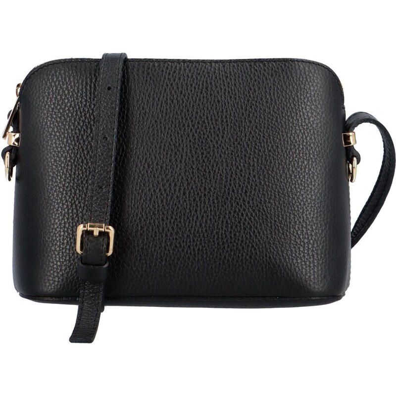 Delami Vera Pelle Dámska kožená crossbody kabelka čierna - Delami 62336637