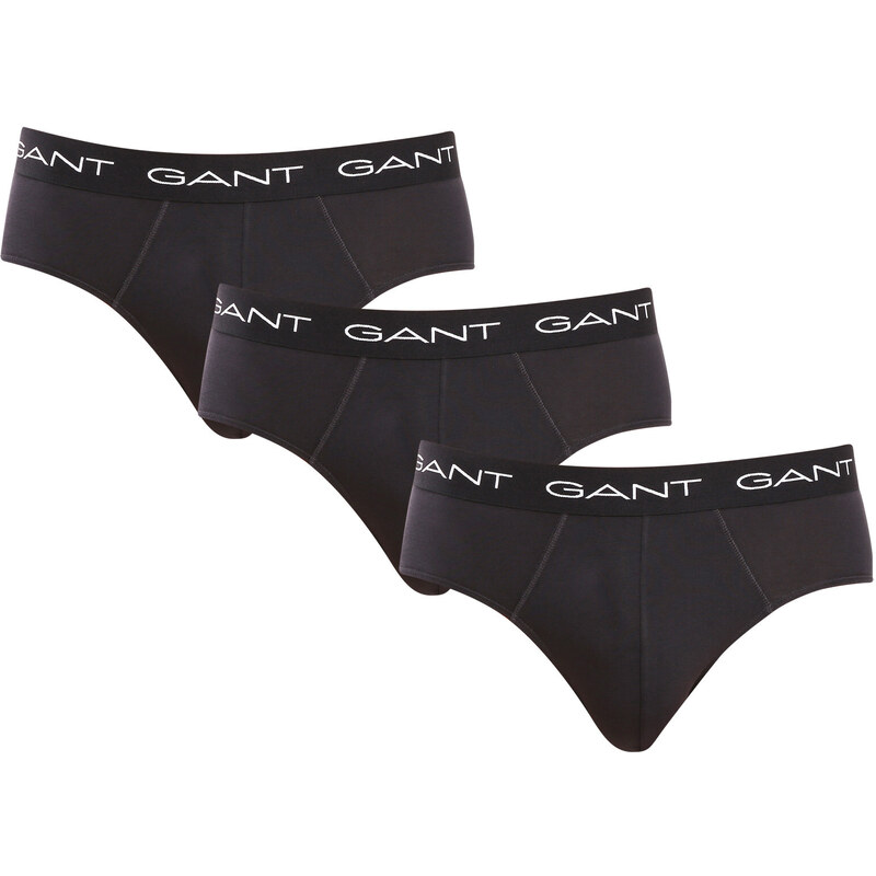 3PACK pánske slipy Gant čierné (900013001-005) 47127271