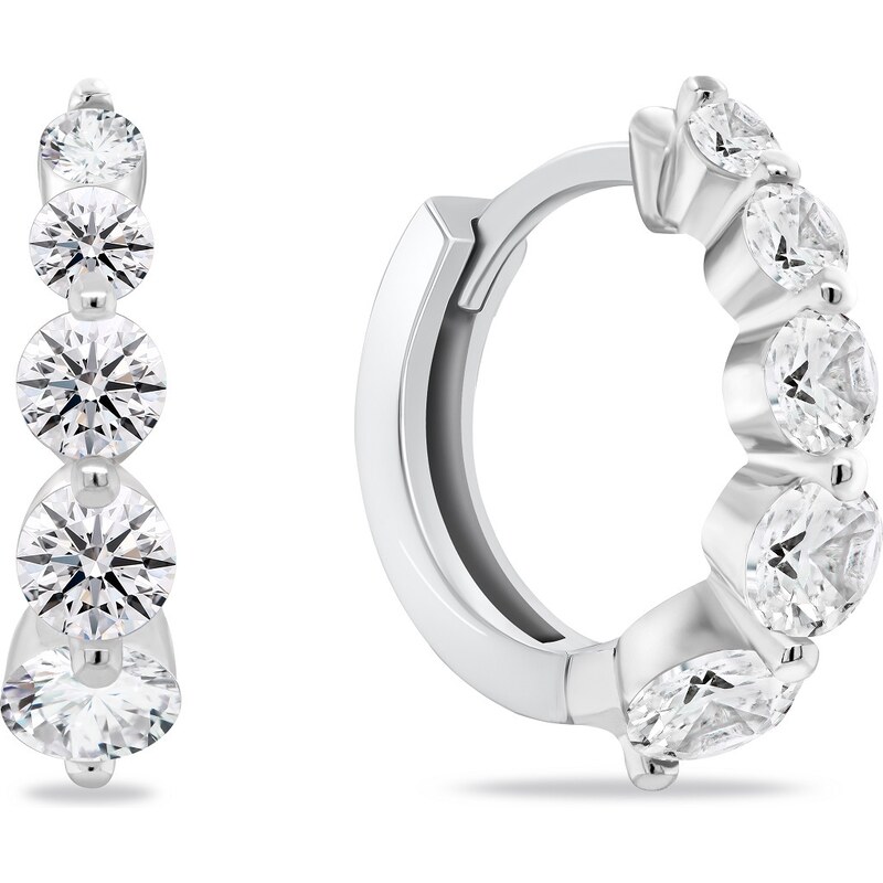 Brilio Silver Nežné strieborné náušnice kruhy EA956W 66580685