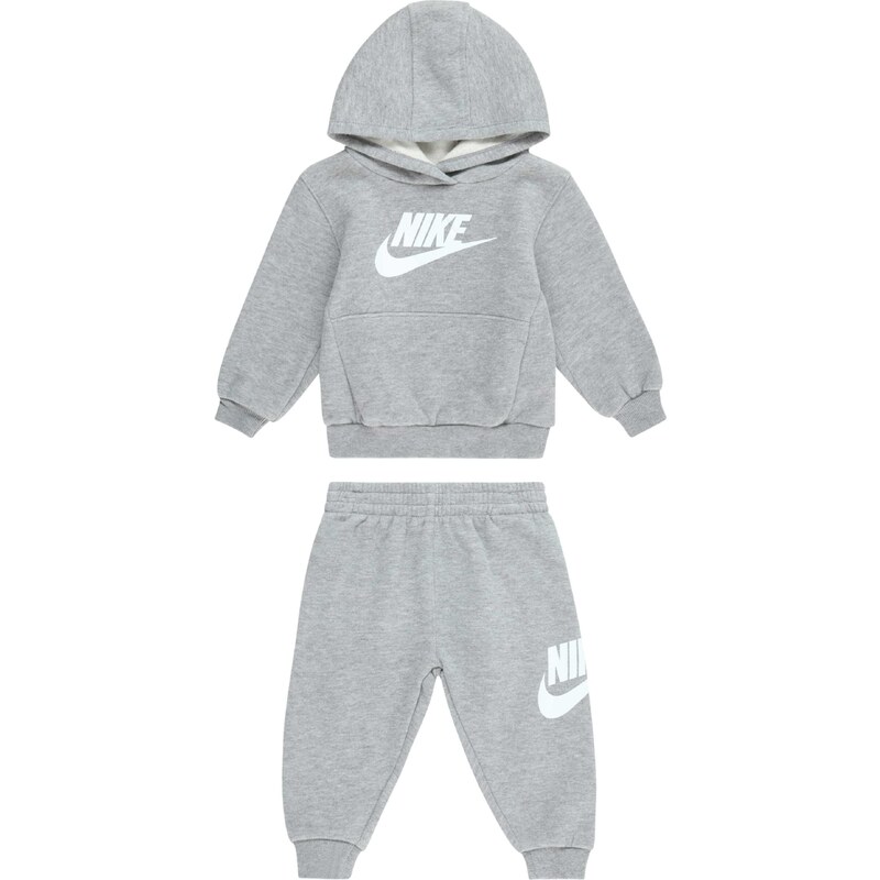Nike Sportswear Joggingová súprava CLUB FLEECE sivá melírovaná / biela 56011332