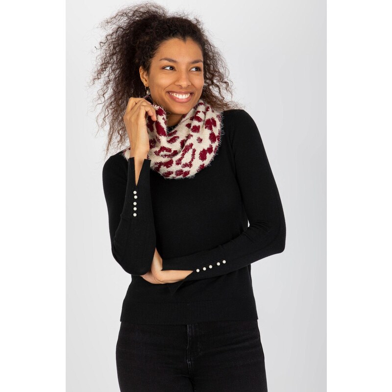 MladaModa Hrejivý dámsky komín so vzorom pantera model 3144 svetlý 47169091