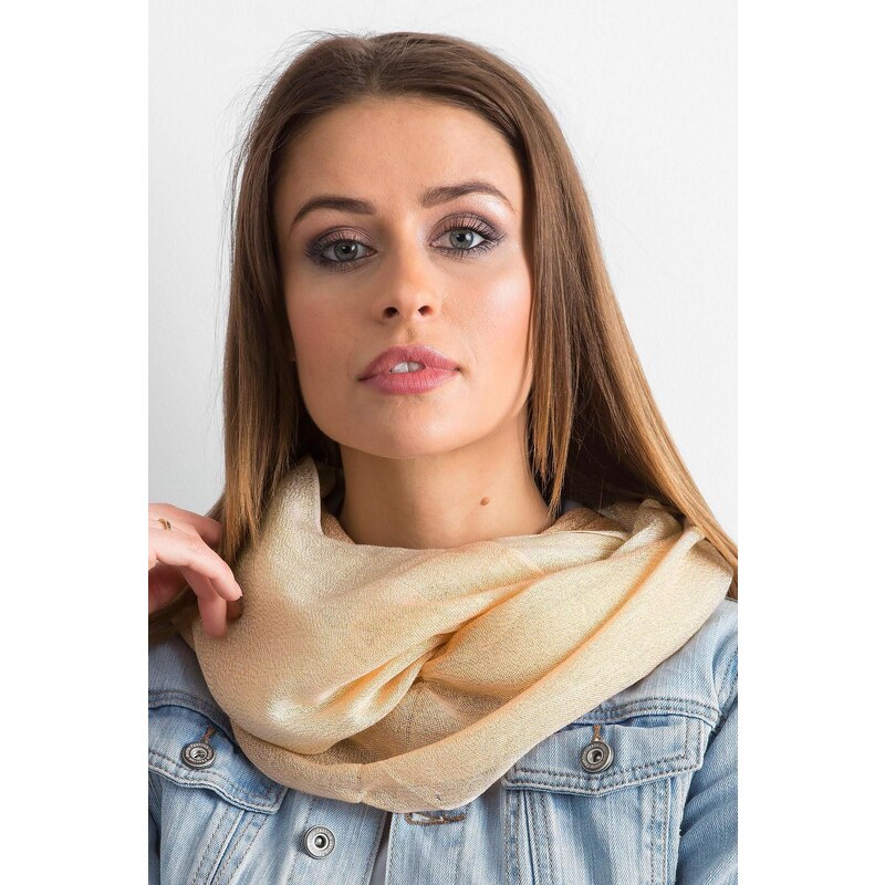 MladaModa Viskózová komínová šatka model 2131 béžová 47169110