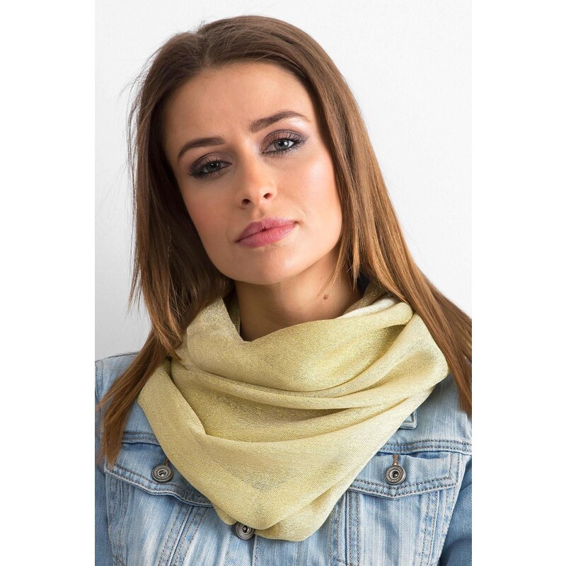 MladaModa Viskózová komínová šatka model 2131 zlatá 47169117