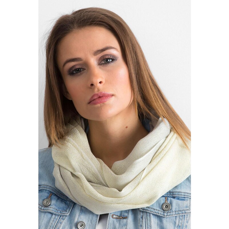 MladaModa Viskózová komínová šatka model 2131 svetlá béžová 47169118