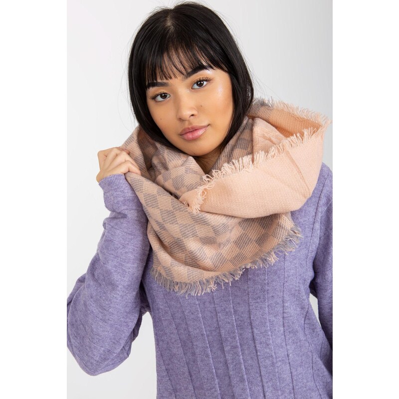 MladaModa Dámsky komín model 50110 ružový+šedý 47169121