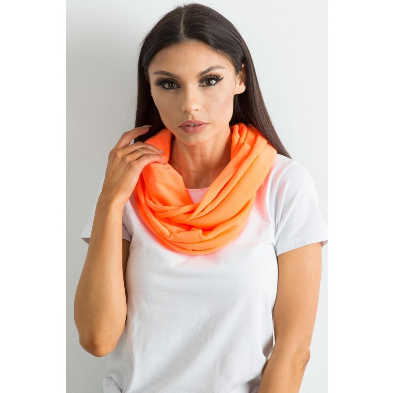 MladaModa Viskózová komínová šatka model 56031 neónovo oranžová 47169152