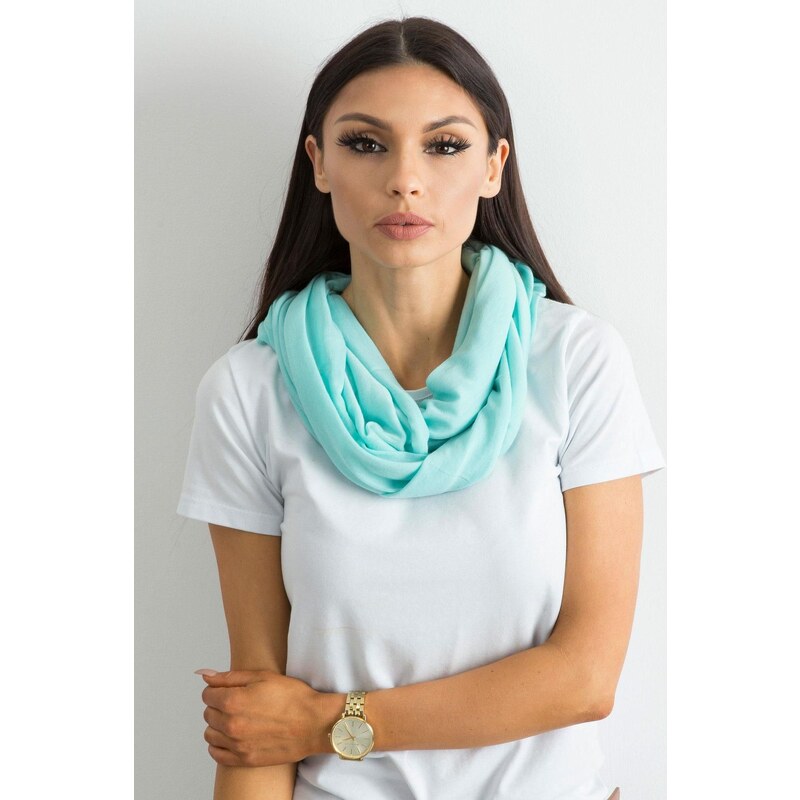 MladaModa Viskózová komínová šatka model 56031 svetlomodrá 47169156