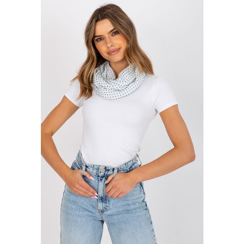 MladaModa Viskózová komínová šatka model 48181 biela 47169172