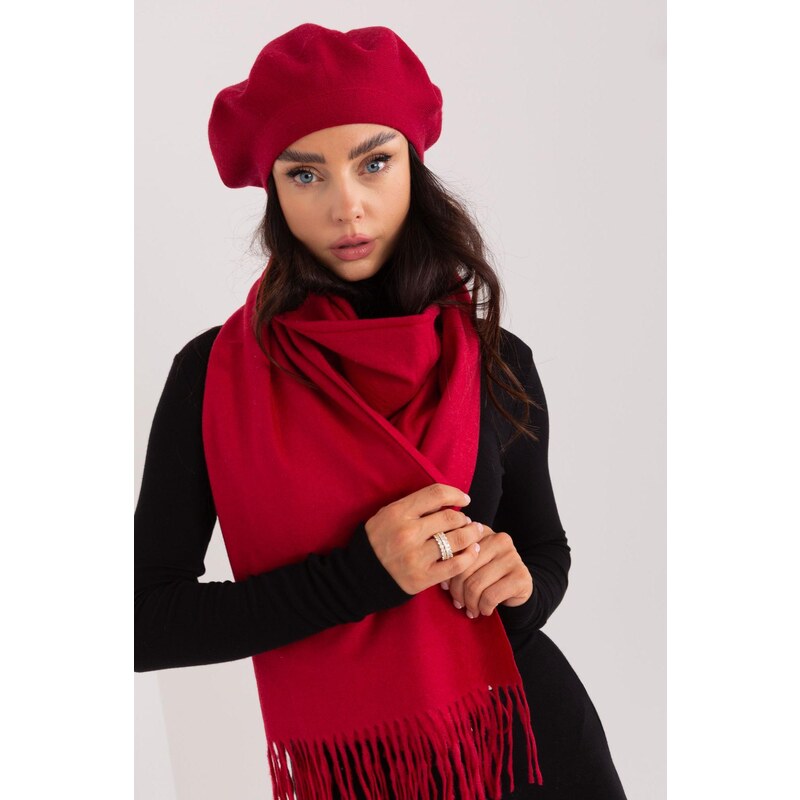 MladaModa Dámska čiapka baretka model 30582 bordová 47169286