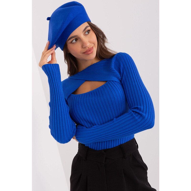 MladaModa Dámska čiapka baretka model 30582 kráľovská modrá 47169288