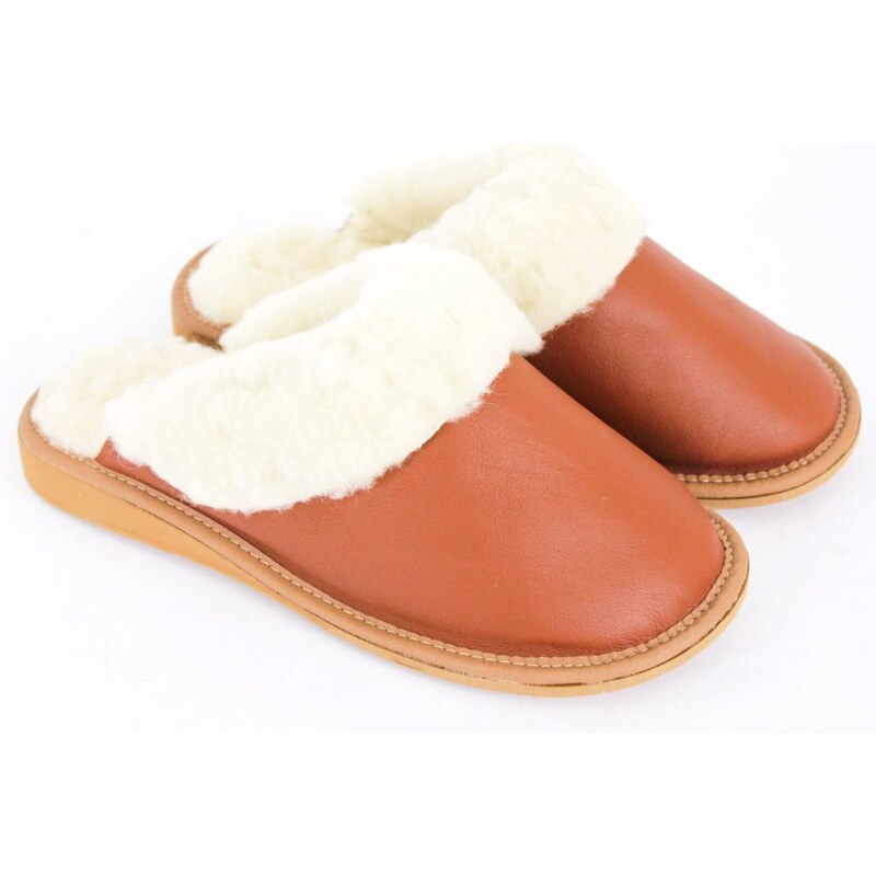 GP Gepard Dámske kožušinové papuče široké MARCELA hnedé 47212370