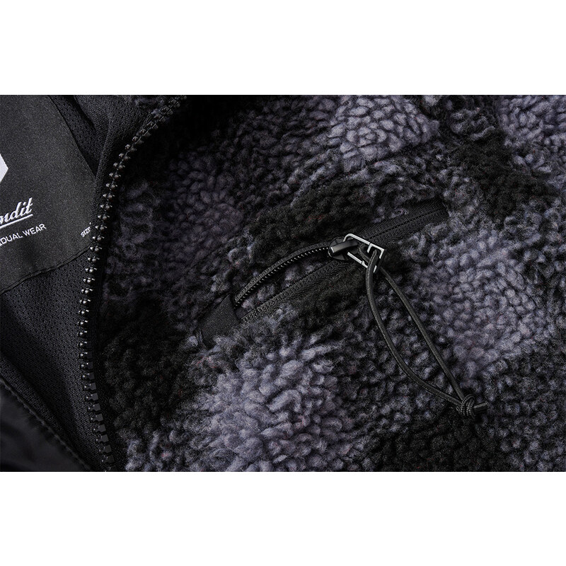 BRANDIT bunda Teddyfleece Jacket Čierno-šedá