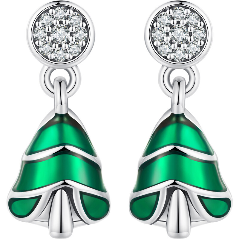 Royal Fashion strieborné visiace náušnice Stromček BSE919 53973363