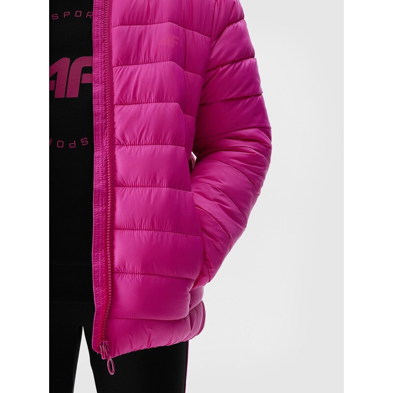 4F Dievčenská zatepľovacia bunda so syntetickou výplňou