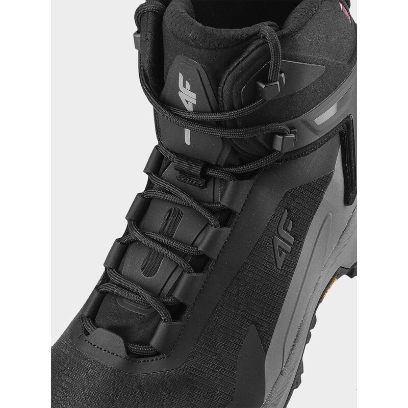 4F Pánske trekingové topánky ICE CRACKER s výplňou Primaloft - čierne