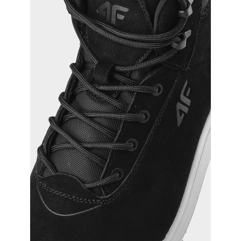 4F Dámske kožené zimné topánky ELEMENT - čierne