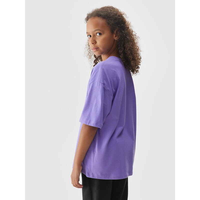 4F Detské tričko s nápisom - fialové