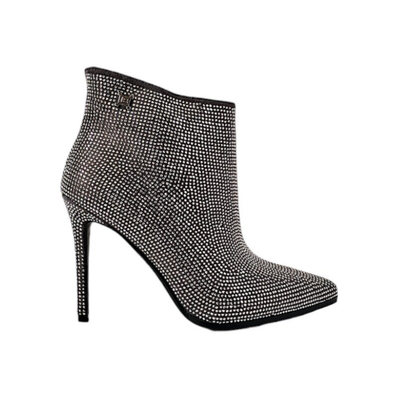 Členkové čižmy Laura Biagiotti Strass Black 56369460