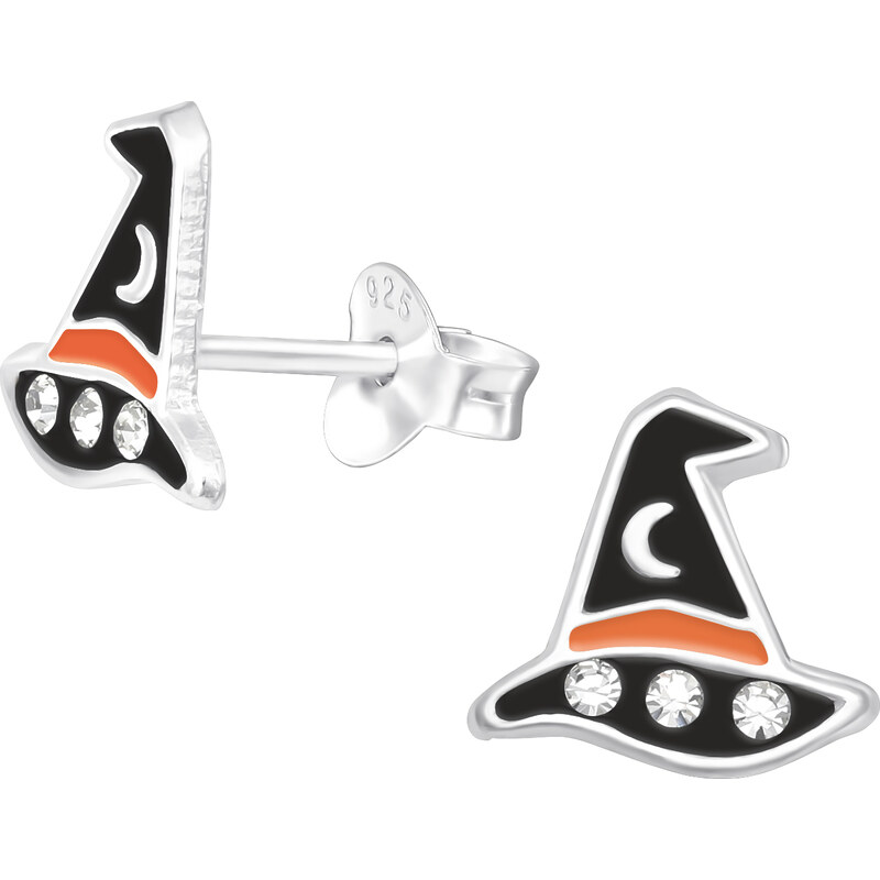 MAJYA Strieborné náušnice čarodejnícky KLOBÚK 10721 64581341