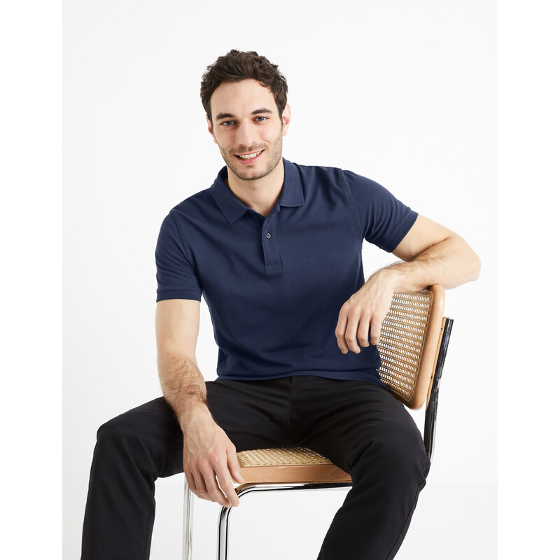 Tmavomodrá pánska polokošeľa Celio 50500677