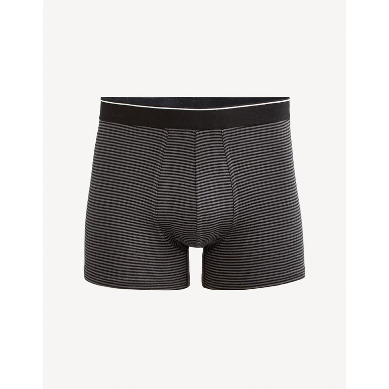 Tmavošedé pánske pruhované boxerky Celio 50515989