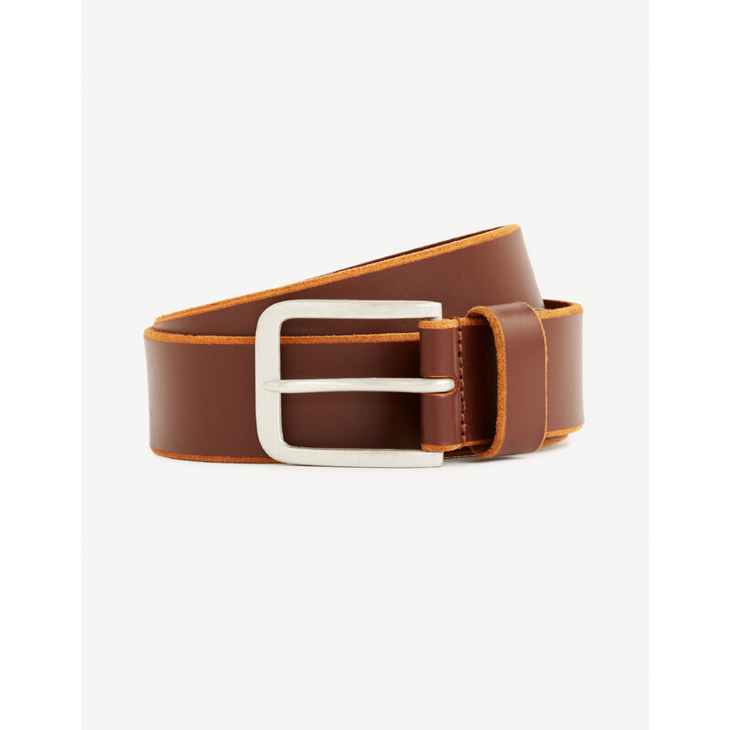 Hnedý pánsky kožený opasok Celio Dibeltbrut 50539063