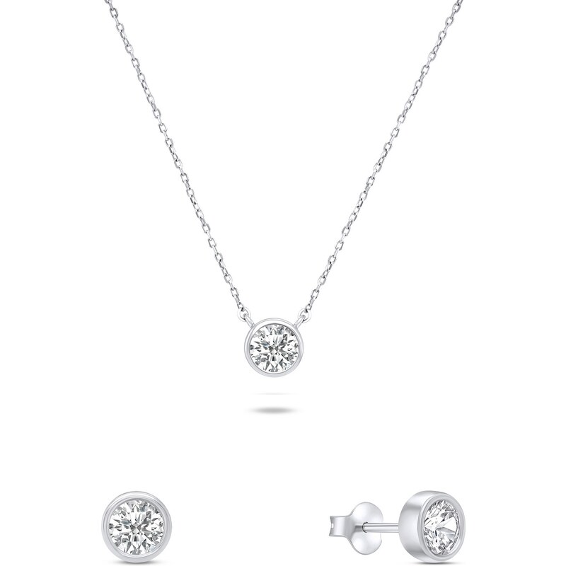 Brilio Silver Elegantný set strieborných šperkov so zirkónmi SET220W 66597127