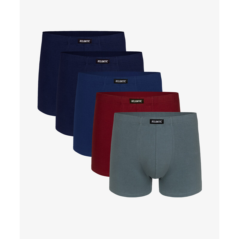 Mens Boxer Shorts ATLANTIC 5Pack - Multicolored 50676928