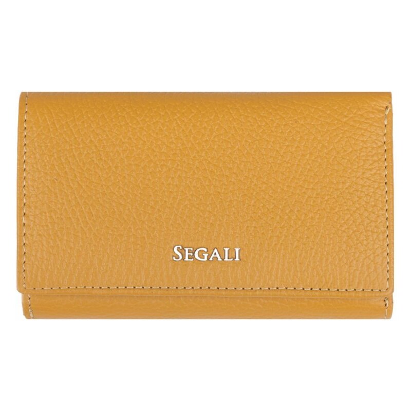 SEGALI Dámska kožená peňaženka SG-27074 žltá 47271733