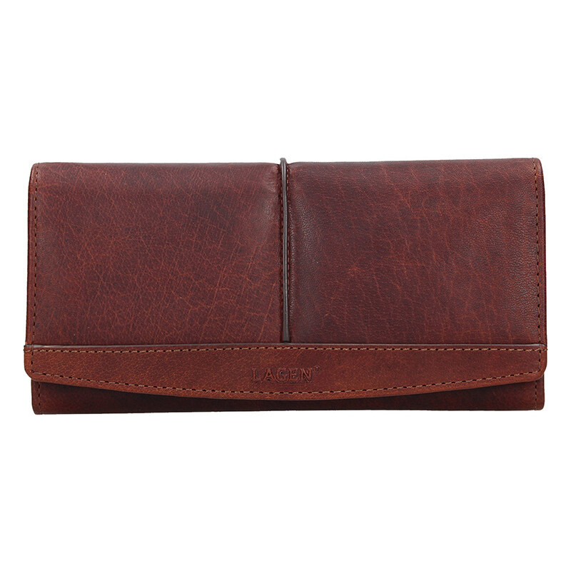 Lagen Dámska kožená peňaženka BLC/24233/219 koňak 47271786