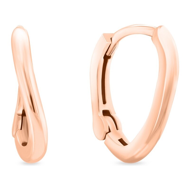 Brilio Silver Minimalistické bronzové náušnice EA990R 66589274