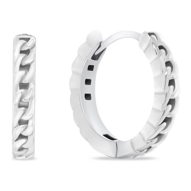 Brilio Silver Štýlové strieborné náušnice kruhy EA991W 66584012