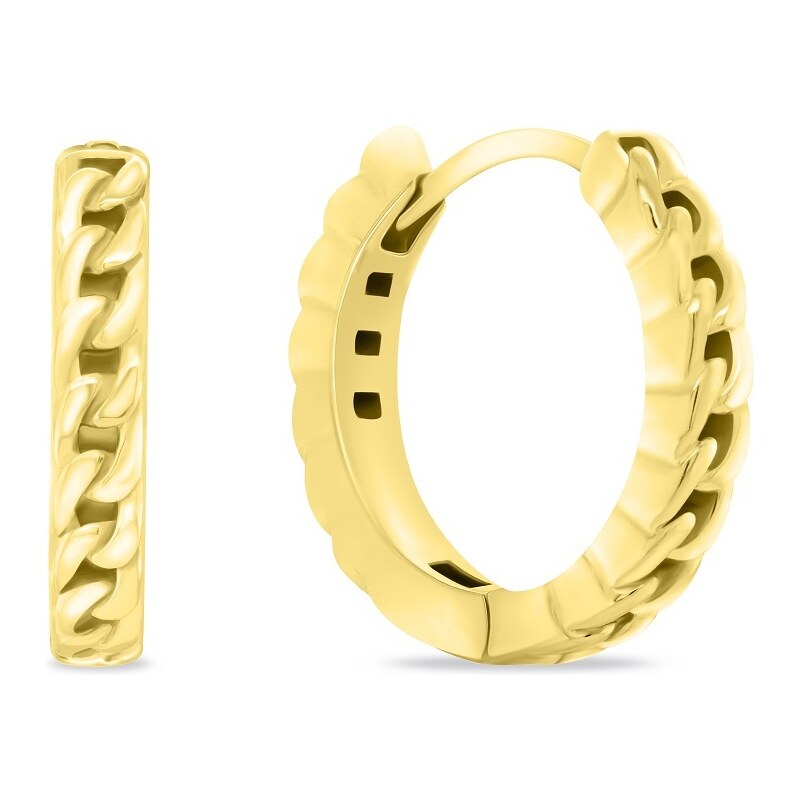 Brilio Silver Štýlové pozlátené náušnice kruhy EA991Y 66597106