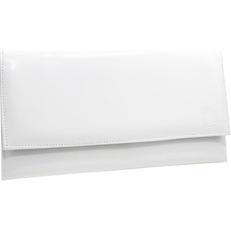 Elegantná biela matná tenká dámska listová kabelka SP07 GROSSO 47285569