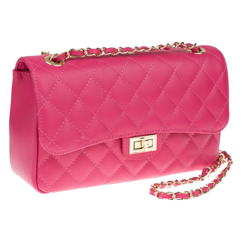 Ružová kožená talianska crossbody kabelka Eliana Fuxia NovaKabelka.sk 47288113