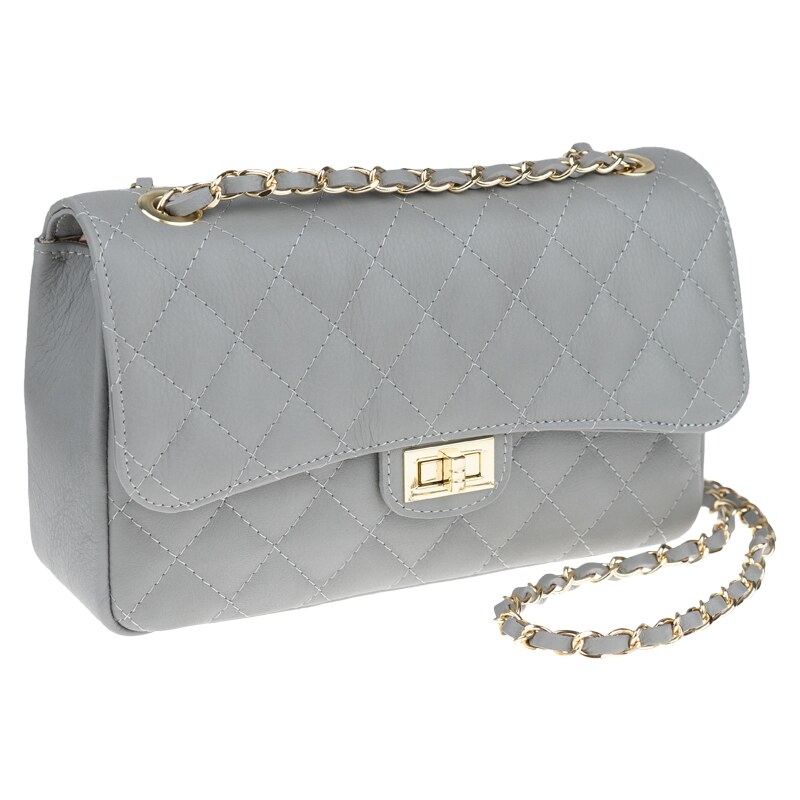 Sivá kožená talianska crossbody kabelka Eliana Grigia NovaKabelka.sk 47288115