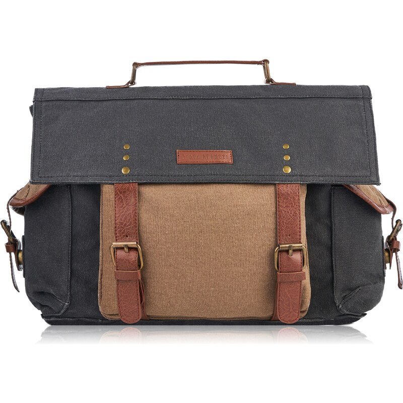 PAOLO PERUZZI Pánska taška na rameno do práce E-01-MC | tmavomodrá E 47288121