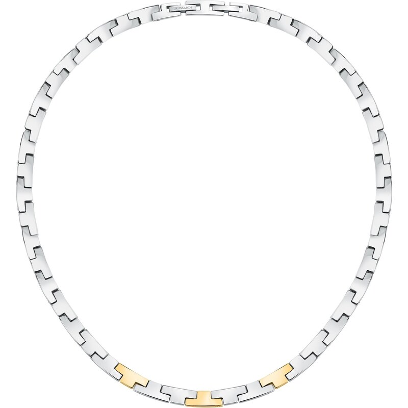 Trussardi Luxusný oceľový bicolor náhrdelník T-Logo TJAXC02 66585446