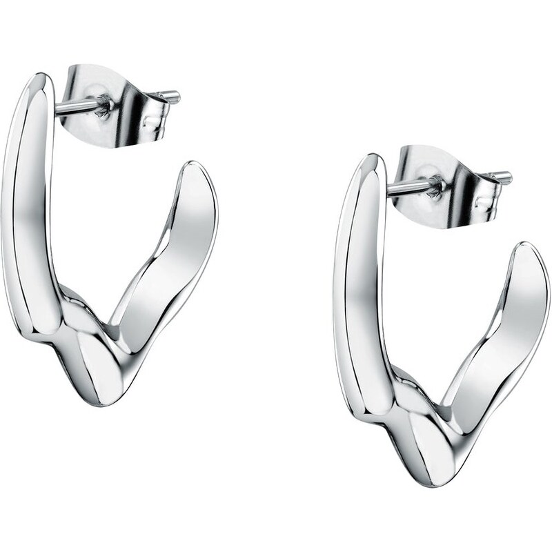 Trussardi Pôvabné oceľové kruhové náušnice T-Design TJAXA06 66583598