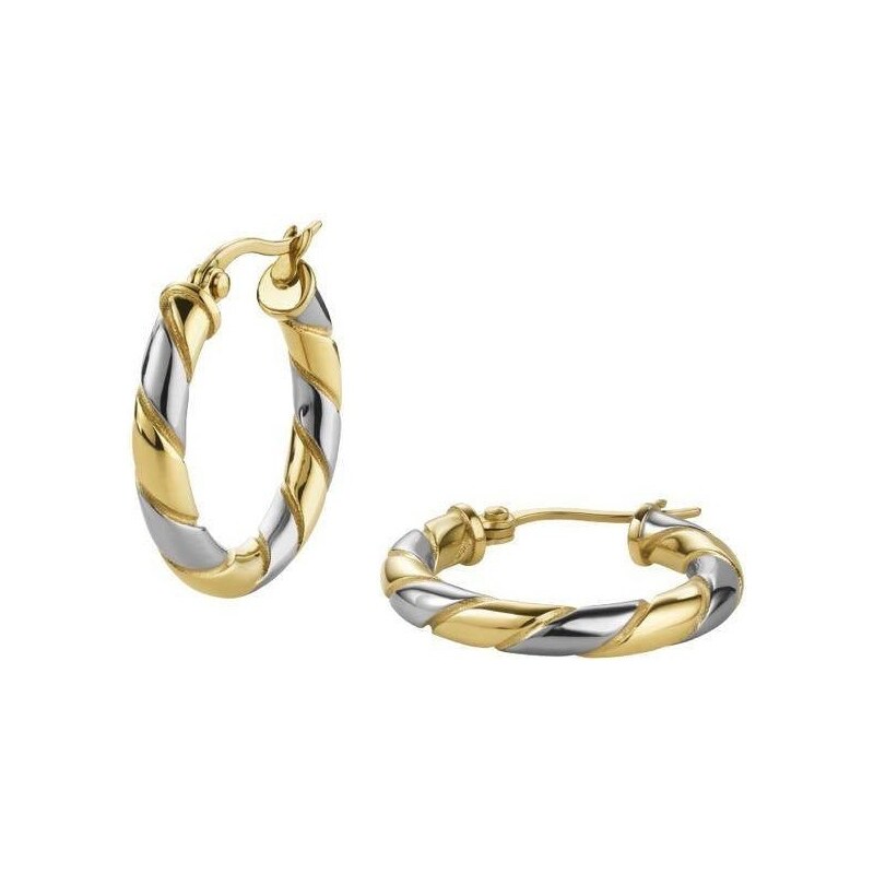 Rosefield Módne bicolor náušnice kruhy z ocele JEDSG-J711 66584087