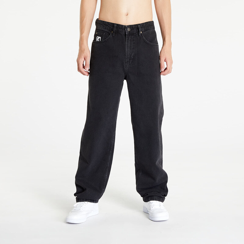 Džínsy Karl Kani Small Signature Baggy Five Pocket Denim Vintage Black 54992774