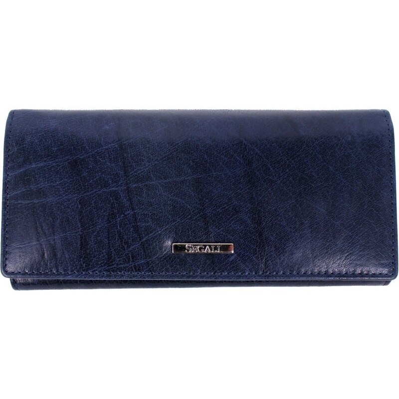 SEGALI Dámska kožená peňaženka SG-27120 modrá 47292116