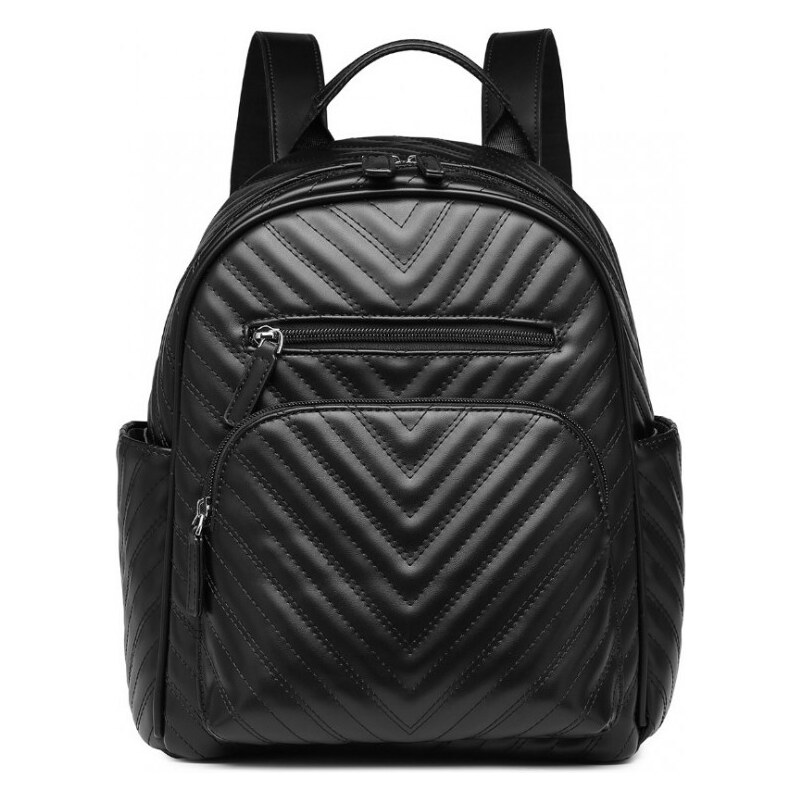 Miss Lulu Batoh - elegantný s prešívaním, čierny 47293309