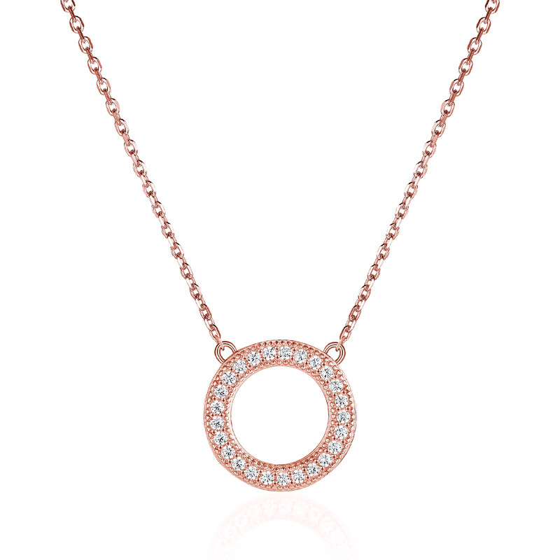 Olivie Strieborný náhrdelník KRUH ROSE 8062 48571347