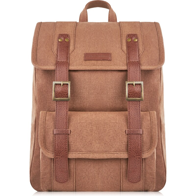 PAOLO PERUZZI Pánsky batoh na notebook A4 E-05-BR | hnedá E-05-BR 47295201