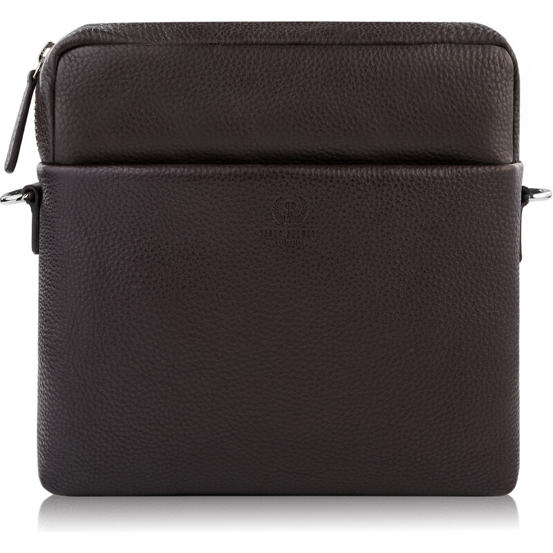 PAOLO PERUZZI Pánska kožená taška na rameno AV-03-BR | hnedá AV-03-BR 47295276