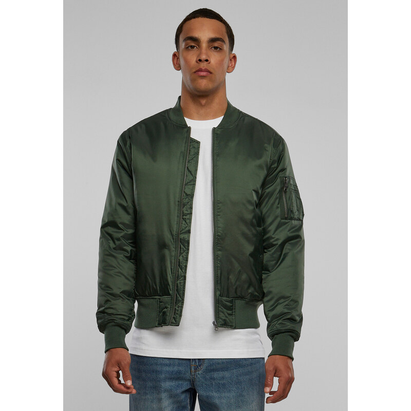 Urban Classics Základná bomberová bunda olivová 50658906