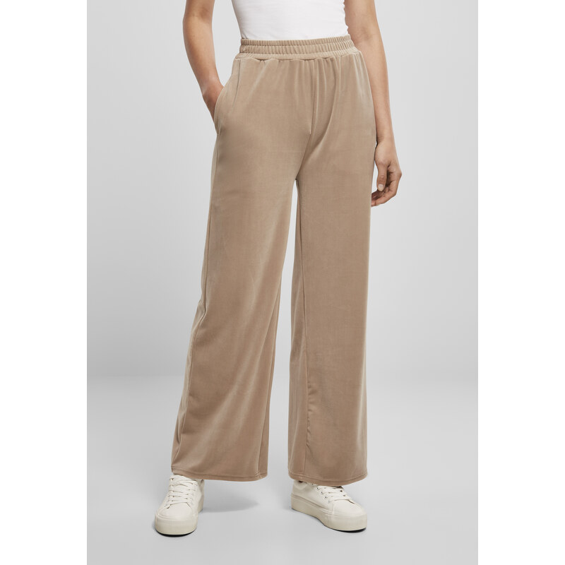 Urban Classics Womens smooth velvet sweatpants with high waist 50543140