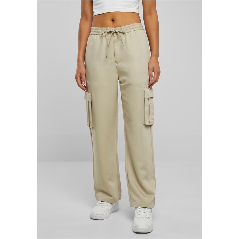 Urban Classics Womens Trousers Vicose Straight Leg Cargo Pants 50687446