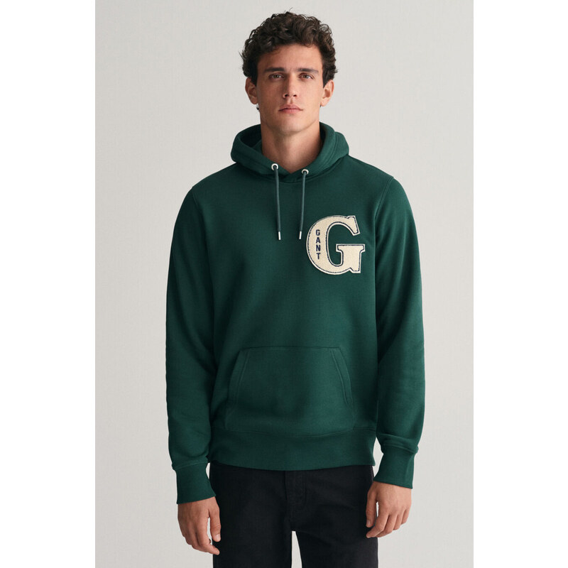 MIKINA GANT G GRAPHIC HOODIE TARTAN GREEN 47308542